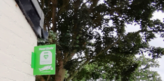 Defibrillator at Humphry's Cafe