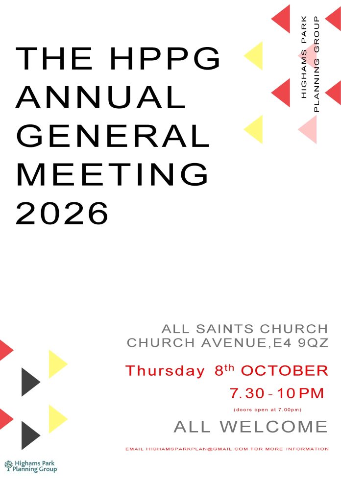 HIGHAMS PARK PLANNING GROUP AGM Poster 2026